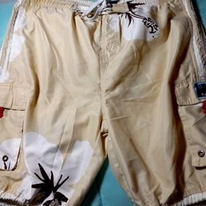 B.Split Board Shorts Swim Trunks Surfing Shorts Men's Size Large